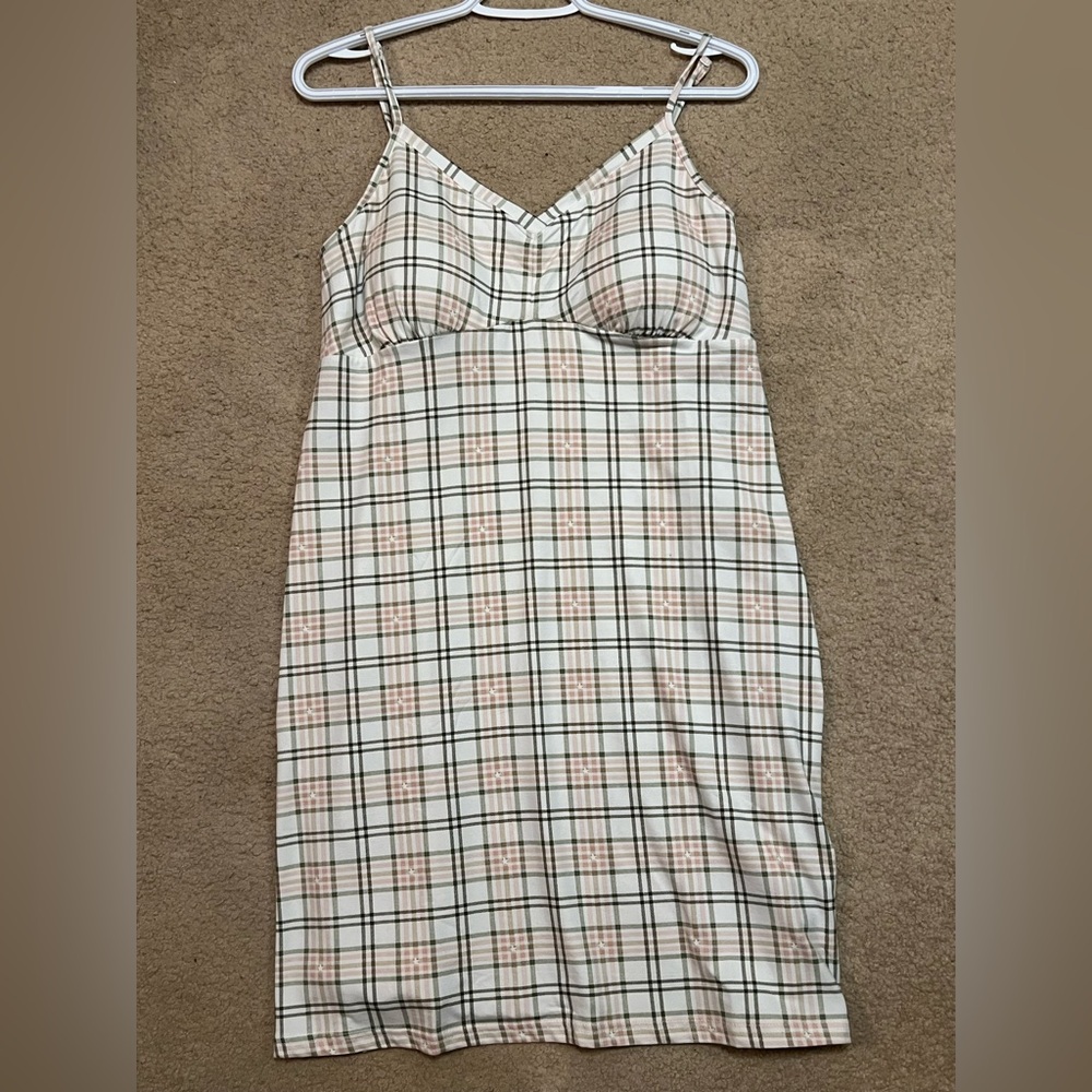 Plaid Spaghetti Strap Dress